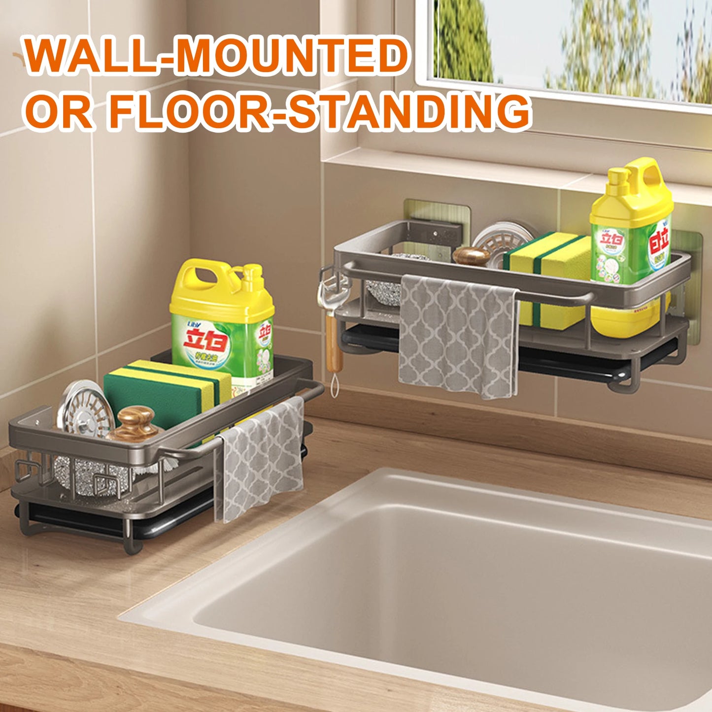 Aluminium Keukenspoelbak Afdruiprek met Tray