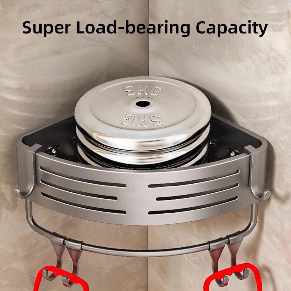 Badkamer Hoekplank met Handdoekstang