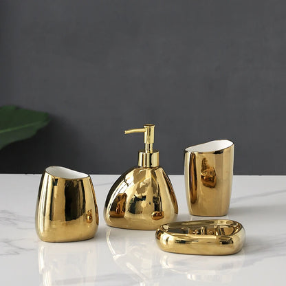 Keramische Badkameraccessoires Set – 4-delige Organizer