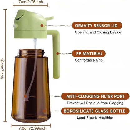 2-delige 470 ml Donker Glazen Olieverstuiver Fles